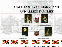 Tablet Screenshot of oglefamilyofmarylandandalliedfamilies.com